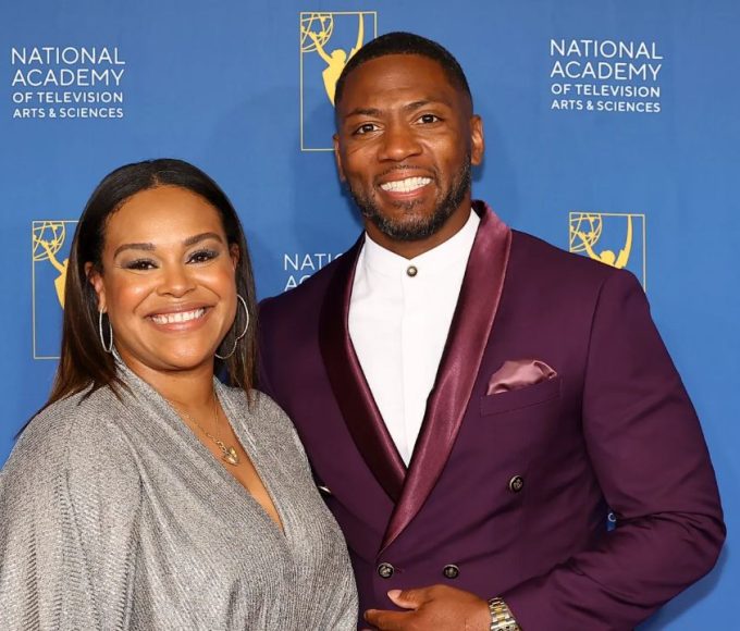 Ryan Clark with his wife, Yonka Clark.