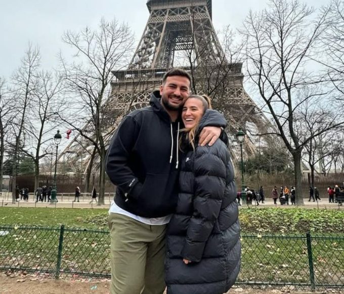 Sabrina Ionescu with her husband, Hroniss Grasu.