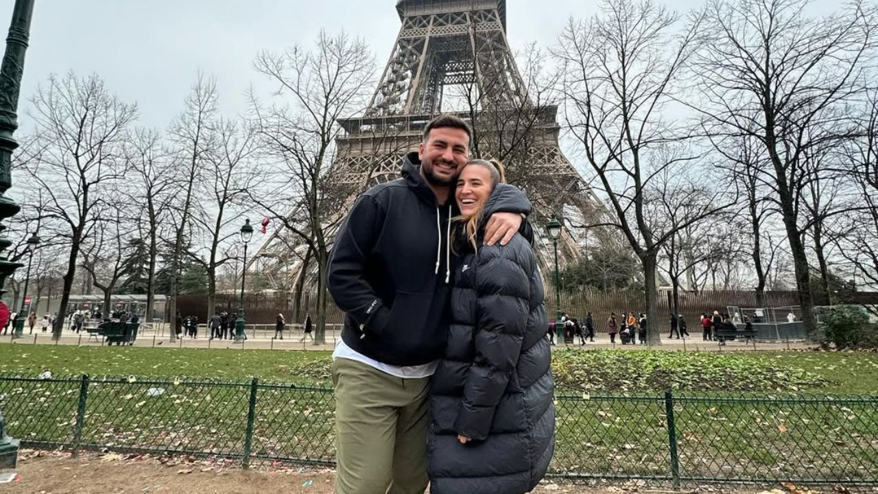 Sabrina Ionescu with her husband, Hroniss Grasu.